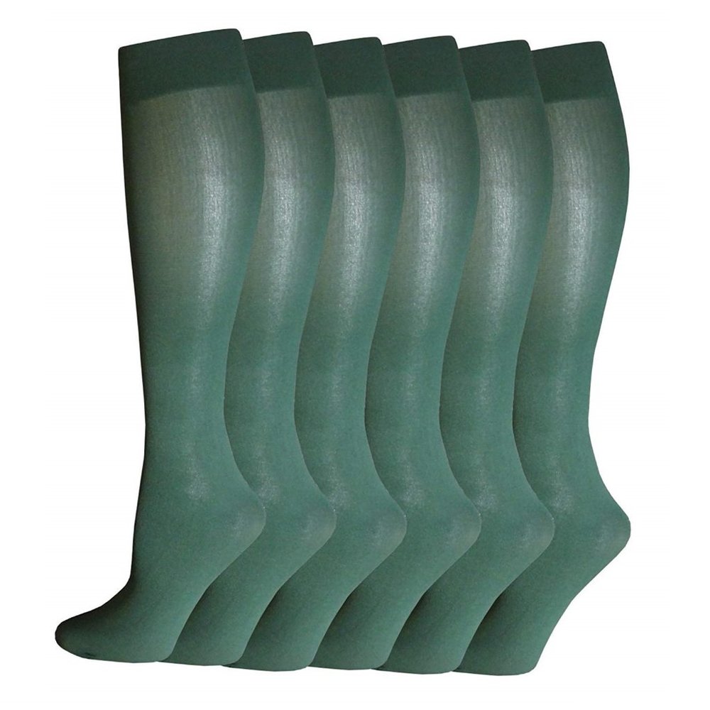 J.Ann Women 6-Pairs Opaque Stretchy Spandex Socks